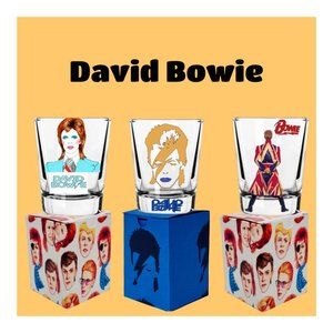 DAVID BOWIE Shot Glass/Gift Box set of 3